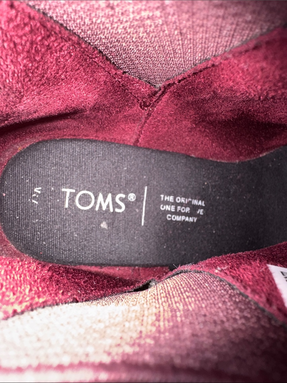 Tom’s Women's Suede Wedge Ankle Bootie - Wine Color - Picture 6 of 10